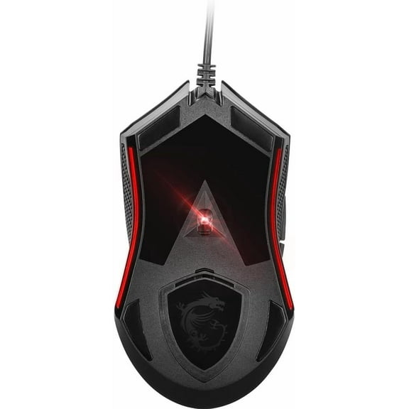 TYFRW-Clutch GM08 Gaming Mouse, 4200 DPI, Optical Sensor, 3 Adjustable Weights, Red LED Lighting, Symmetrical Design