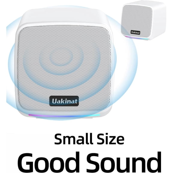 TYFRW-Computer Speakers for Desktop PC, USB Powered 3.5mm Aux Speaker for PC, Laptop, Tablet, Phone, Plug and Play with Volume Control, White
