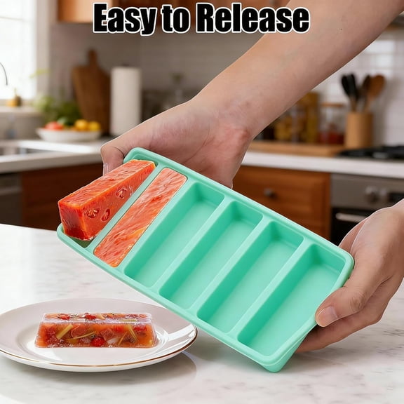 TYFRW-Covered Silicone Freezer Tray, 2 PCS Set Of Silicone Freezer Molds, Used For Preparing And Freezing Various Sauces And Other Dishes, Making 12 Perfect Portions Cube