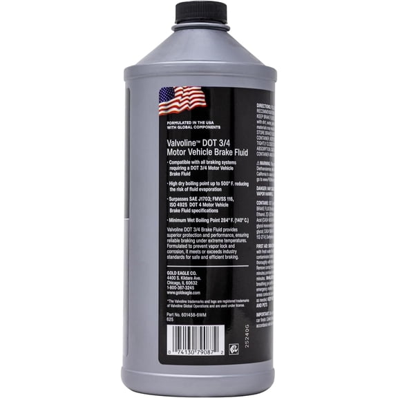 TYFRW-DOT 3 & 4 Synthetic Brake Fluid with High Boiling Point, Corrosion Protection, Vapor Lock Resistance, Compatible with ABS, Disc and Drum Brake Systems, 32oz