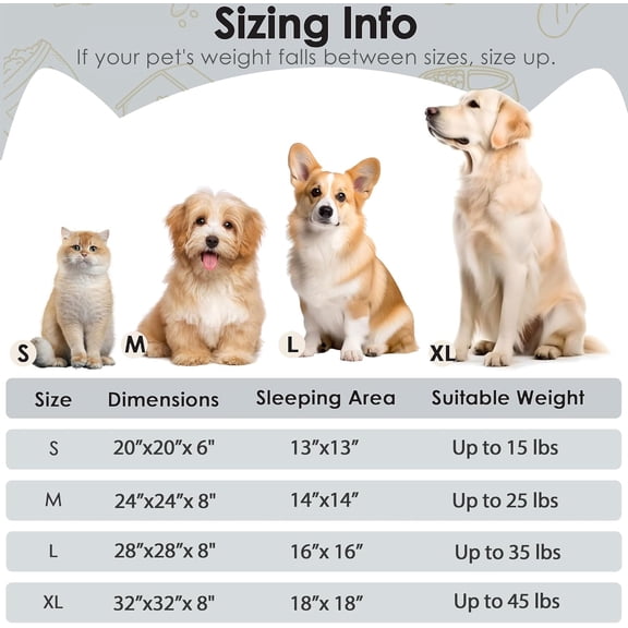 TYFRW-Dogs Bed for Small Dogs, Anti-Anxiety Washable Round Bed (Light Grey, 24.0" L x 24.0" W x 8.0" Th)