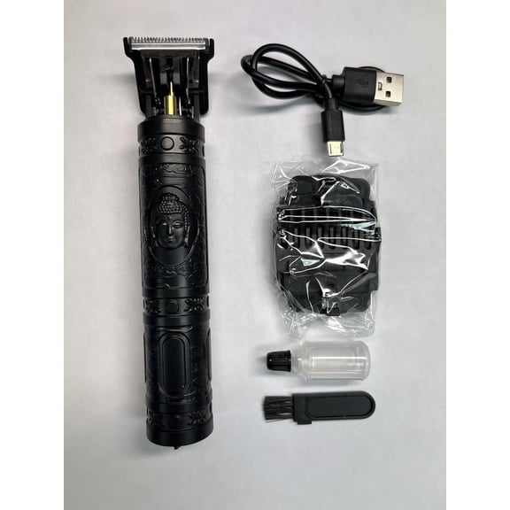TYFRW-Durable Black Buddah Beard or Hair Trimmer with Cordless Rechargeable Kit Edgers Clippers