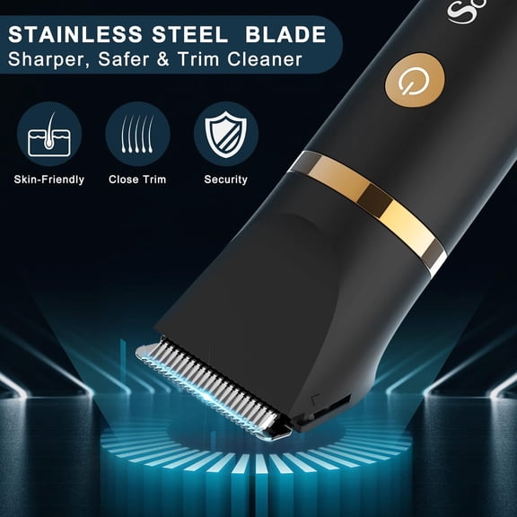 TYFRW-Electric Groin Hair Trim Ball Trimmer for Men Body Shaver Below-The-Waist Groomer Nose Hair Trimmer Waterproof Cordless 3 in 1