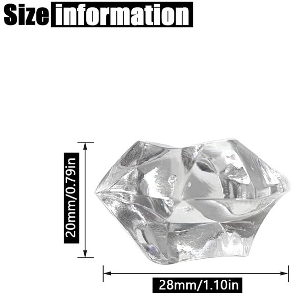 TYFRW-Fake Ice Rocks, 140PCS Big Acrylic Rocks Plastic Diamonds, Vase Fillers Table Scatter