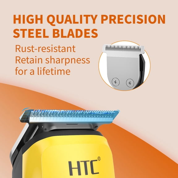 TYFRW-Hair Clippers for Men, All-in-One Electric Razor and Beard Trimmer, Cordless, Quick Charging, User-Friendly(Yellow)