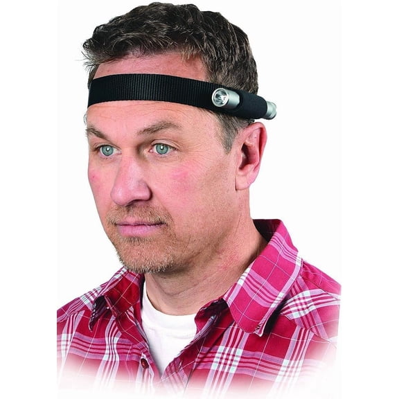 TYFRW-Headband Flashlight Holder, Fits Most Small Flashlights For Hands-Free Use, Black (NPO-03-01)