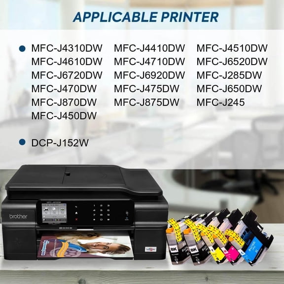 TYFRW-LC103 LC101 Ink Cartridges Replacement for LC103XL LC-103XL LC103CL Ink Cartridges Work with Brother MFC-J870DW MFC-J6920DW MFC-J6520DW MFC-J450DW MFC-J470DW (2Black 1Cyan 1Magenta 1Yellow)