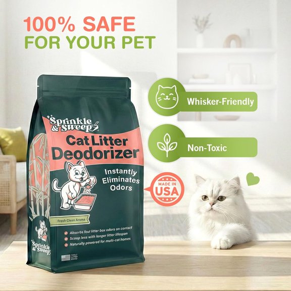 TYFRW-: Litter Box Deodorizer - 2 Pack, 8oz Bags - Cat & Kitten Home Odor Neutralizer, Ultra-Absorbent Formula, Non-Toxic, Pet Smell Control