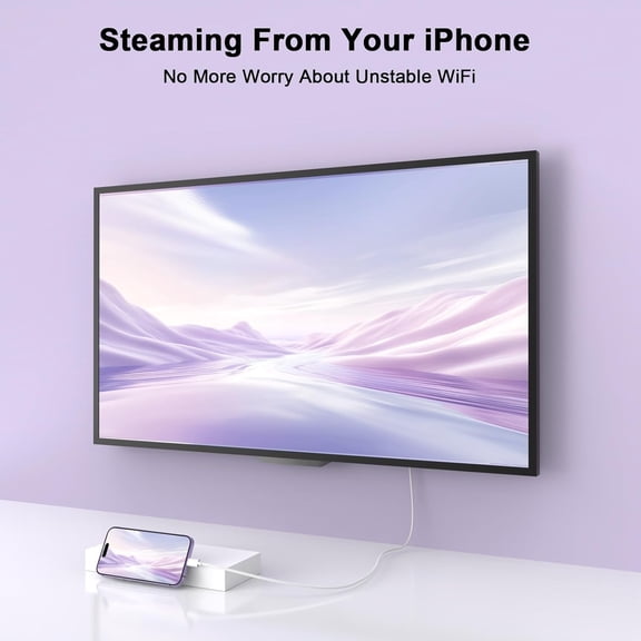 TYFRW-[MFi Certified] USB C to HDMI Cable Adapter for iPhone 17 16 to TV, 6FT Type C to HDMI Cable 4K@60Hz USB-C Digital AV Adapter Sync Screen Connector for iPhone 17 16 15 Pro Max to TV Projector M