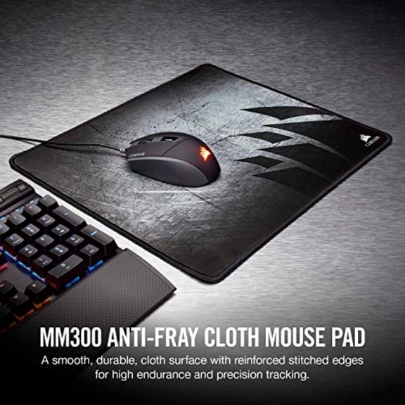 TYFRW-MM300 - Anti-Fray Cloth Gaming Mouse Pad - High-Performance Mouse Pad Optimized for Gaming Sensors - Designed for Maximum Control - Medium