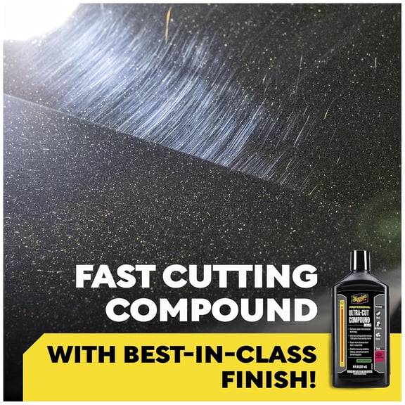 TYFRW-Meguiars Mirror Glaze M105 Ultra-Cut Compound, Car Rubbing Compound for Removing Scratches and Heavy Swirls While Adding Shine, Safe and Effective on All Glossy Car Paint and Clear Coats, 8 o