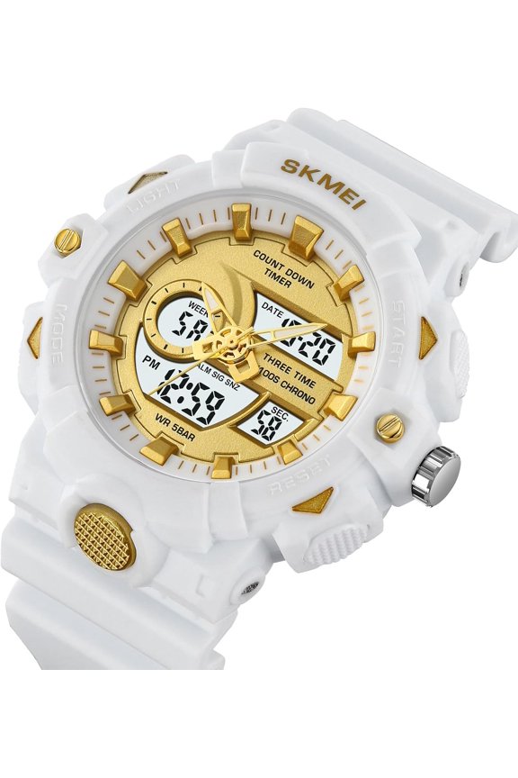 -Mens Military Multifunction Digital LED Watch Electronic Waterproof Alarm Quartz Sports Watch