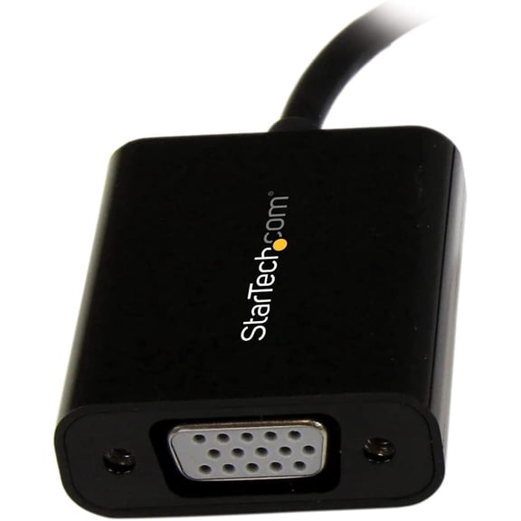 TYFRW-Mini DisplayPort to VGA Adapter - Active Mini DP to VGA Converter - 1080p Video - mDP or Thunderbolt 1/2 Mac/PC to VGA Monitor/Projector/Display - mDP 1.2 to VGA Dongle - Black (MDP2VGA2)