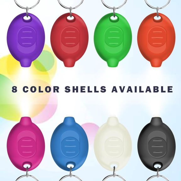 TYFRW-Mini LED Keychain Flashlight, Ultra Bright Tiny Flashlight, Small Keychain Flashlight White Light, Micro Pocket Key Ring LED Flashlight for Emergency Lighting - Multicolor Shell (16PCS)