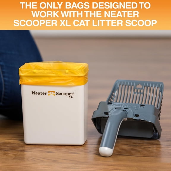 TYFRW-Neater Pets Neater Scooper XL Size Extra-Capacity Waste Bags, Refill Bags for Neater Scooper XL Cat Litter Scoop, Lavender Scent (12 Rolls, 180 Count)