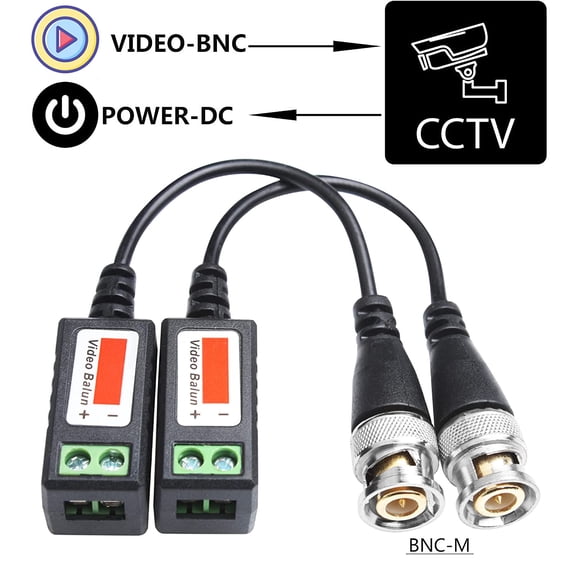 TYFRW-Passive Video Balun Connectors 8 Pairs Cat5 HD Mini CCTV BNC Video Balun Transceiver Cable with Lighting Protection and Coax BNC Connector to RJ45 Terminal for CCTV Surveillance Camera Systems