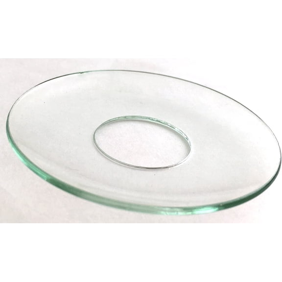 TYFRW-Plain Glass Candle Wax Bobeches, Clear, 2.75 Inch - Set of 2