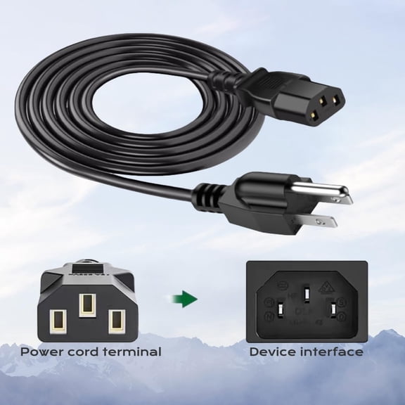 TYFRW-Power Cable Cord Compatible for ION Pathfinder 4 3 2 Speaker,Job Rocker,Guitar Amp,Explorer Portable Speaker System,ION Block Rocker iPA76C iPA76A iPA76S IPA23 Block Party&Live 3 Prong Power Ca