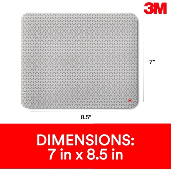 TYFRW-Precise Mouse Pad with Repositionable Adhesive Back, Enhances The Precision of Optical Mice at Fast Speeds and Extends The Battery Life of Wireless up to 50%*, 8.5" x 7", Bitmap (MP200PS), Poly