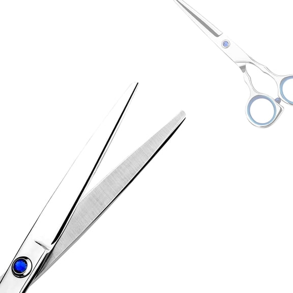 TYFRW-Regular Hair Cutting Shears Professional Barber Scissors Home Blue Detachable Finger Ring for Men Women Kid