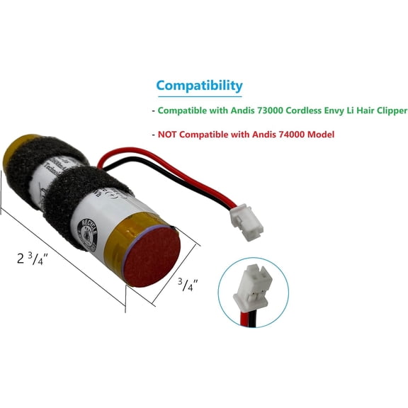 TYFRW-Replacement Battery for Andis 73000 Envy Li Cordless Hair Clipper