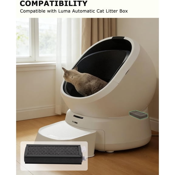 TYFRW-Replacement Filter for PETLIBRO Luma Automatic Self Cleaning Litter Box, Odor Control Filter Insert, Easy Installation, Cat Litter Box Accessory