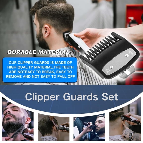 TYFRW-Replacement for Wahl Clipper Guards Set Hair Clipper and Trimmer,Compatible with Wahl 1 Guide Comb Attachment 1/8"(3.0 mm),for Barbers and Stylists,Black-2 Pack