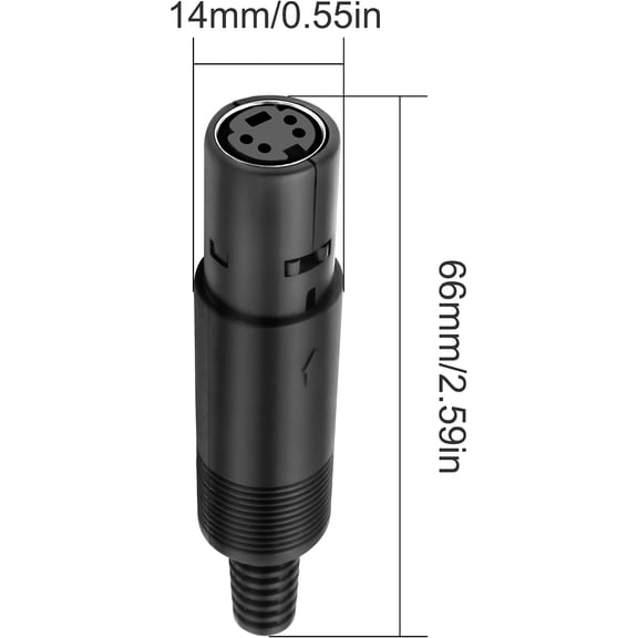 TYFRW-S-Video Mini DIN 4-Pin Female Plug Socket Adapter Solder Terminals Signal Transmission Connector for TV VCR DVD Computer Player 4Pcs (4-Pin Female)