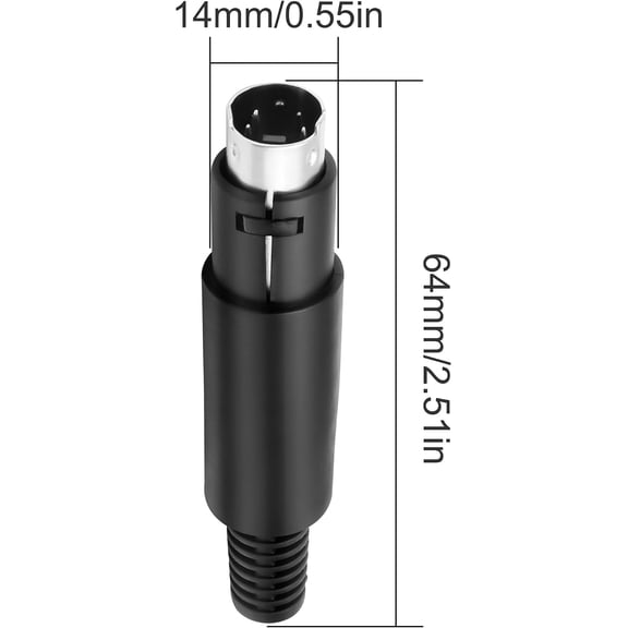 TYFRW-S-Video Mini DIN 4-Pin Male Plug Socket Adapter Solder Terminals Signal Transmission Connector for TV VCR DVD Computer Player 4Pcs (4-Pin Male)