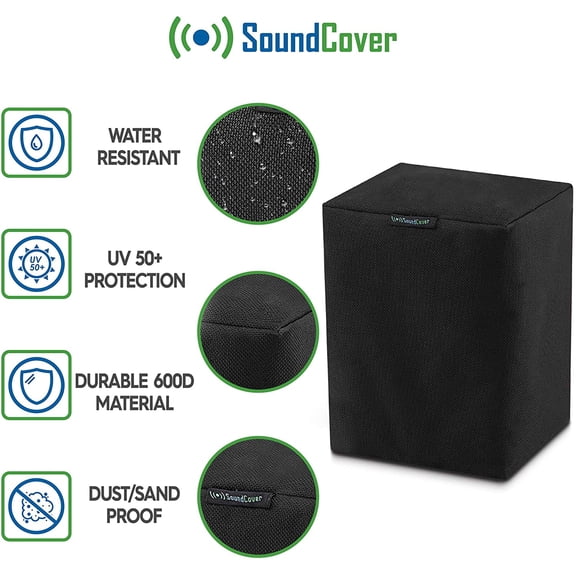 TYFRW-Single Black Outdoor Speaker Cover for Sonos Play:1 / One/One SL 600D Waterproof Dust & UV Protection Fits Wall-Mounted Speakers by