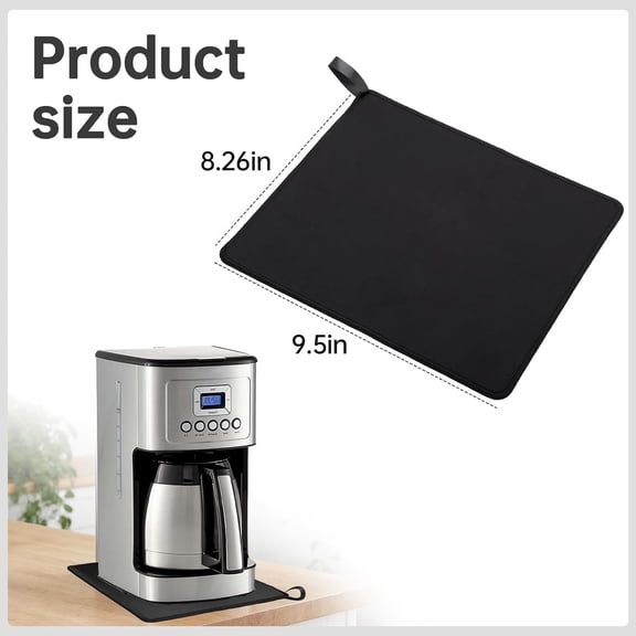 TYFRW-Sliding Mat Compatible with Cuisinart Coffee Maker 14 cup (8.26"9.5")- Smooth Glide with Anti-Slip Base - Perfect Accessories Fit for Cuisinart 14 Cup Coffee Maker