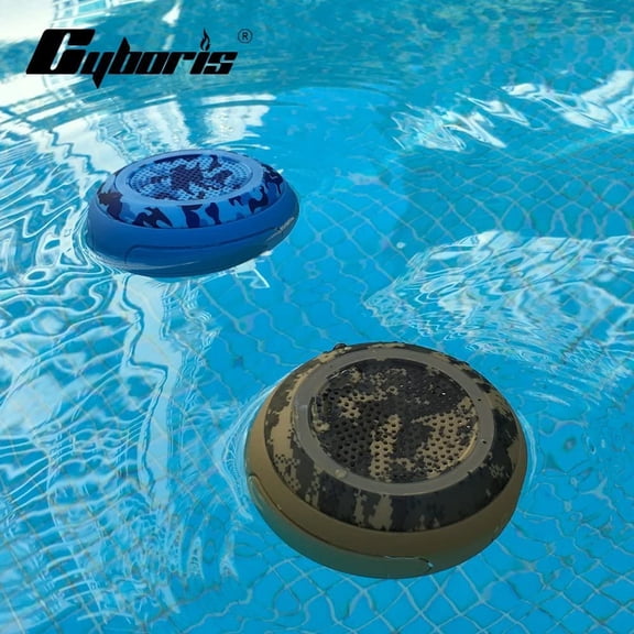 TYFRW-Small Floating Bluetooth Speaker  IPX7 Waterproof, Shockproof & Portable Mini Outdoor Wireless Speaker with Built-in Mic for Pool, Shower, Beach, Boating, Hot Tub