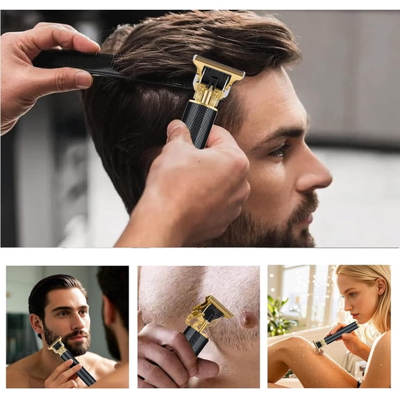 TYFRW-T-Blade Hair Trimmer for Men,Cordless Zero Gapped Barber Trimmer,Professional Rechaeheable Edgers Clippers with 4 Guide Combs, Beard Trimmer for Hair Cutting,Mens Gift