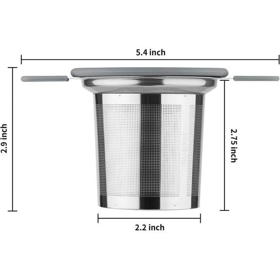 TYFRW-Tea Infuser Strainers, Stainless Steel Loose Leaf Tea Strainer Stepper with Heat Proof Double Handles, Extra Fine Mesh Ball Infusers, Diffuser Holder Filter for Mugs