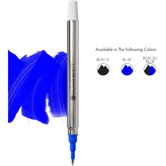 TYFRW-USA Rollerball Refills to Fit Sheaffer & Sailor Pens, Fine Point, Blue, 2-Pack, Vibrant and Smooth Writing