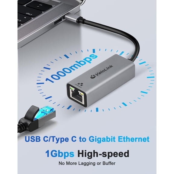 TYFRW-USB c to ethernet Adapter,ethernet to USB C,usbc to CAT6,Gigabit to c Port for Laptop,usbc to RJ45,USB-c to Network with 1000mbps
