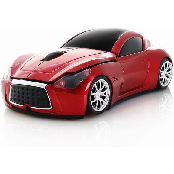 TYFRW-Wireless Sports Car Mouse Desktop Laptop Computer Optical Mouse Mice AAA Battery Nano USB 2.4GHz Gaming Mouse (Red)