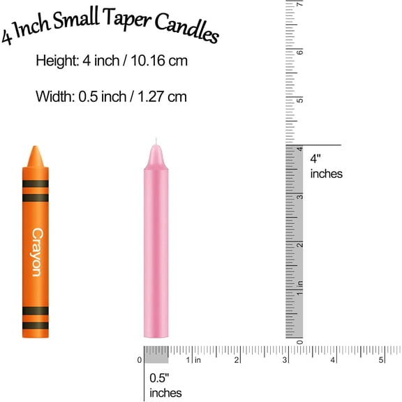 TYFRW- Set of 24 Pink Spell & Chime Candles 4" Tall Unscented Mini Taper Candle for Witchcraft, Wiccan Altar, Magic Tools, Rituals, Prayer, Meditation and Party Decoration