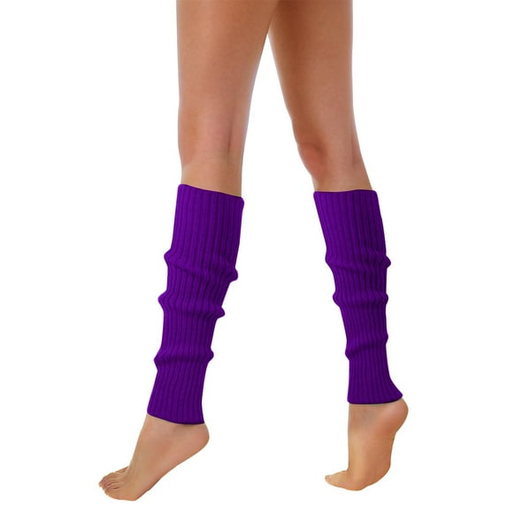 TYGHBN 80s 90s Leg Warmers for Women Neon Ribbed Leg Socks Stylish Accessories Colorful Fluorescent Wool Knitted Sock Sleeves Little Girls Socks Age 6 Warm Socks for Men Women's Running Socks Low Cut