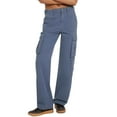 thumbnail image 1 of TYGHBN Adjustable Straight Fit Cargo Pants High Waist Baggy Hiking Pants with Pocket Wide Leg Parachute Pants Womens Casual Pants High Waist Comfortable Pants for Women Casual Belt Pants for Women, 1 of 8