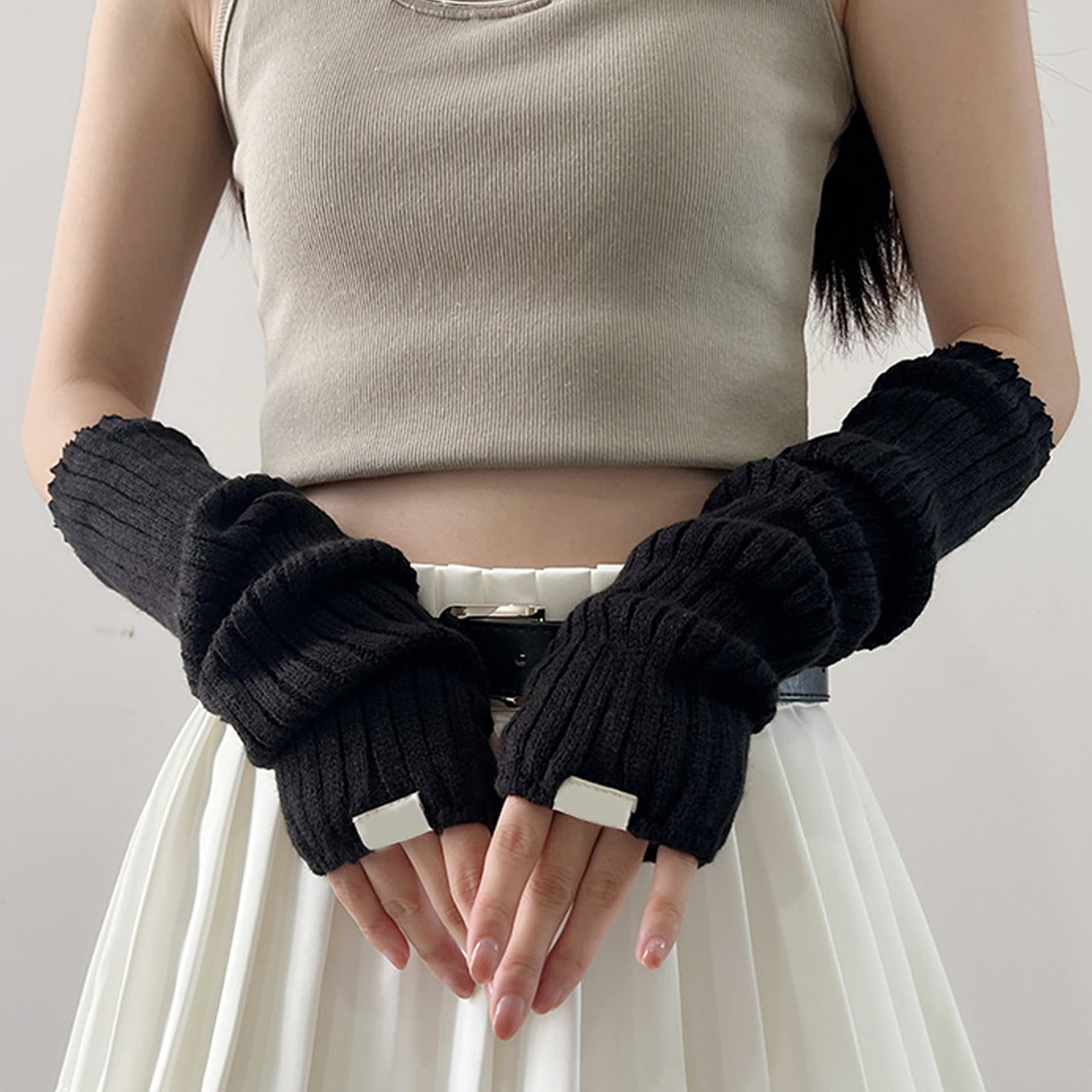 Arm Cover Set Change Rib Knit Dress BENECREAT 6 Colors Knit Cuff 