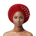 thumbnail image 1 of TYGHBN Auto African Head Tie Of Aso Oke Headwraps Hat Turban Wedding Party Handmade Elegant Hair Wear Cap Hat Cute 100 Wool Women Artist Female Hats Fashion Winter Hats Bulk 90s Hats for Women Flower, 1 of 3