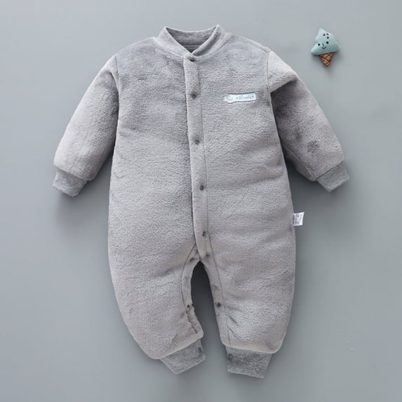 TYGHBN Baby Girl Boy Thick Warm Jumpsuit Playsuit Romper Clothes Baby Girl Preemie Sleepers Baby Girl Winter Outfits Body Suit Toddler Girls Preemie Clothes Boy Easter Outfit 18 Months Girl 9 Month
