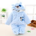 thumbnail image 1 of TYGHBN Baby Jumpsuit Footie Hooded Thicken Winter Bunting Outwear Snowsuit Pajamas for Girls Boys Striped Shirt Long Sleeve Boys Bodysuit Toddler 2t Toddler Boy Easter Outfit 2t Baby Boy Long Sleeve, 1 of 3