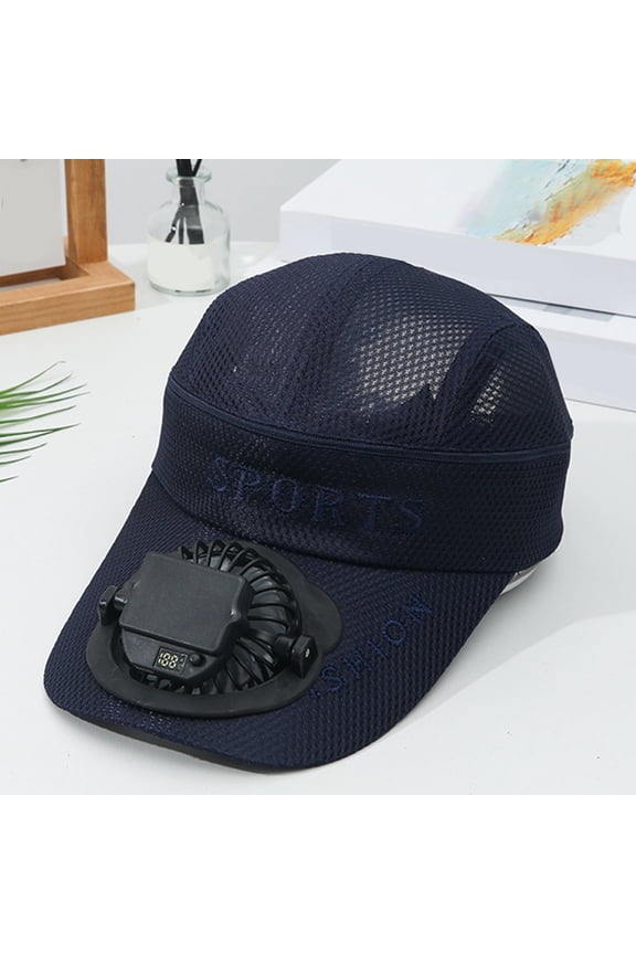 Baseball Cap Built In USB Solar Fan Power Supply Men Women's Fan Cap Adjustable Wind Speed & Direction 24 Hours for Fishing Fedora Hat Women Large Fit Designer Capes for Women Padres Visor
