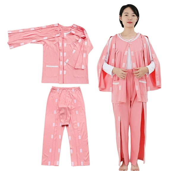 TYGHBN Bedridden Patient Clothing ( Top) Design Patient Clothing Suitable for Postoperative Care Fracture Paralysis Bedridden Care Comfortable Patient Clothing Loose Fit Womens Summer Shirts Lose