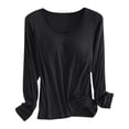 thumbnail image 1 of TYGHBN Built In Bra T Shirt for Womens Padded Long Sleeve Tops Active Blouses Soft Pajama Casual Shirts for Workout Mens Large Thermals Lined Undershirt Women Warm Tops Mens Thermals Top and Bottom, 1 of 7