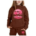 thumbnail image 1 of TYGHBN Child Toddler Boys Girls Long Sleeve Solid Warm Hoodie Pullover Tops Pants Kids Outfits Sweat Suit Sweat Outfits for Girls Bundle Baby Girl Girl Clothes 4t Matching Outfits Mom and Baby, 1 of 3