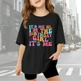thumbnail image 1 of TYGHBN Children Kids Girls Letter Printed Short Sleeve T Shirts Kids Oversized Tops Casual Crewneck Basic Tees Blouse for Little Girls Tight Top Girls Plain Long Sleeve Shirts 4t Shirt Junior Size, 1 of 5