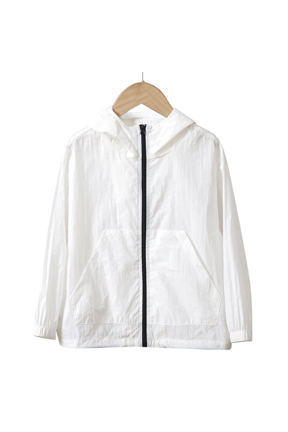 Children's Casual Fashion Solid Color Unisex Sun Clothing (2 16 Years Old) Kids Warm Jackets Boys Ski Coat Fall Coat for Kids Boy Coat Winter Study Windbreaker Thick Kids Jacket Toddler Winter